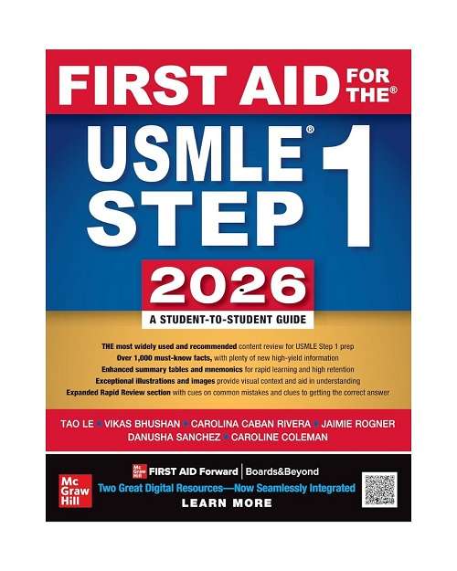 Untitled design (35) First Aid for the USMLE Step1 by Tao Le, Vikas Bhushan 2026 - Image 1