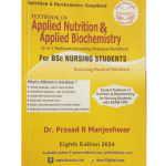 Textbook of Applied nutrition and Applied Biochemistry 8/e 2024 for BSc Nursing students Dr RM Prasad
