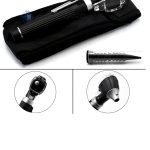 Fiber Optic Mini Otoscope Set - Diagnostic Examination Set - Pocket Size - (Black)